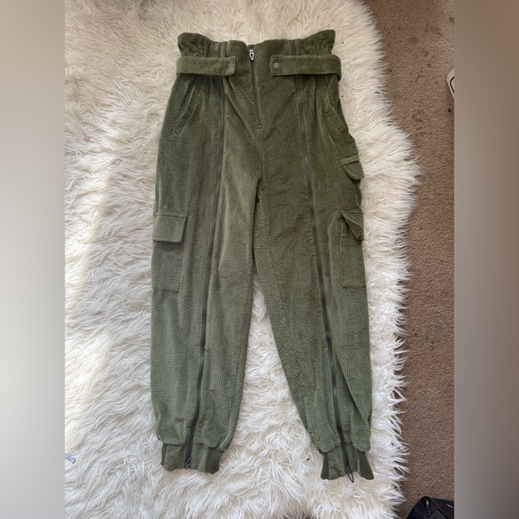 NWT Adidas X Ivy Park Corduroy Cargo Zipper Pants large - Picture 3 of 16